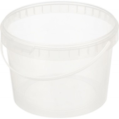 Ведро пищевое пластиковое 3 литра &quot;Для солений&quot; прозрачное с крышкой — Городок мастеров